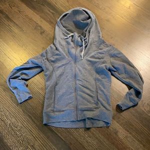 Zella Gray Zip Up Sweatshirt Hoodie Hooded Small S VGUC